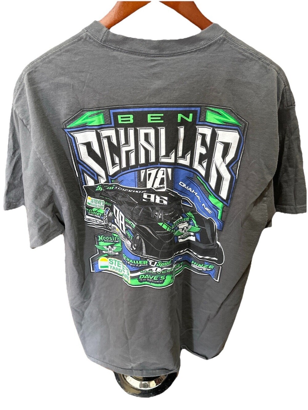 Ben Schaller Racing 98 Dirt Late Model T Shirt Mens XL Dirt Track Racing